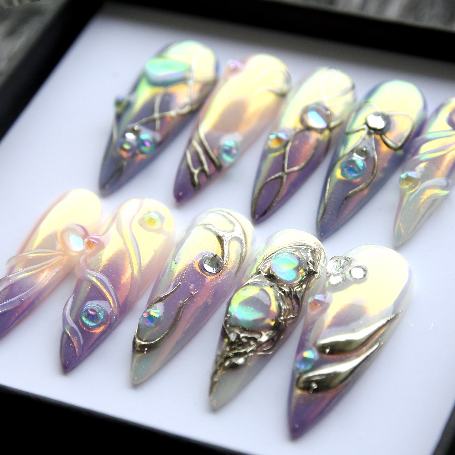 Slay Purple Ice Handmade Press on nails - Summer Nails