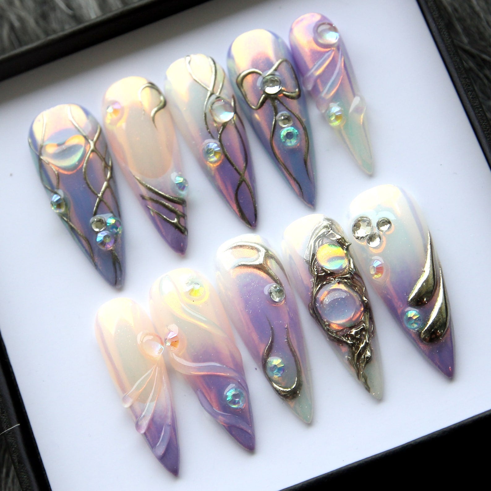 Slay Purple Ice Handmade Press on nails - Summer Nails