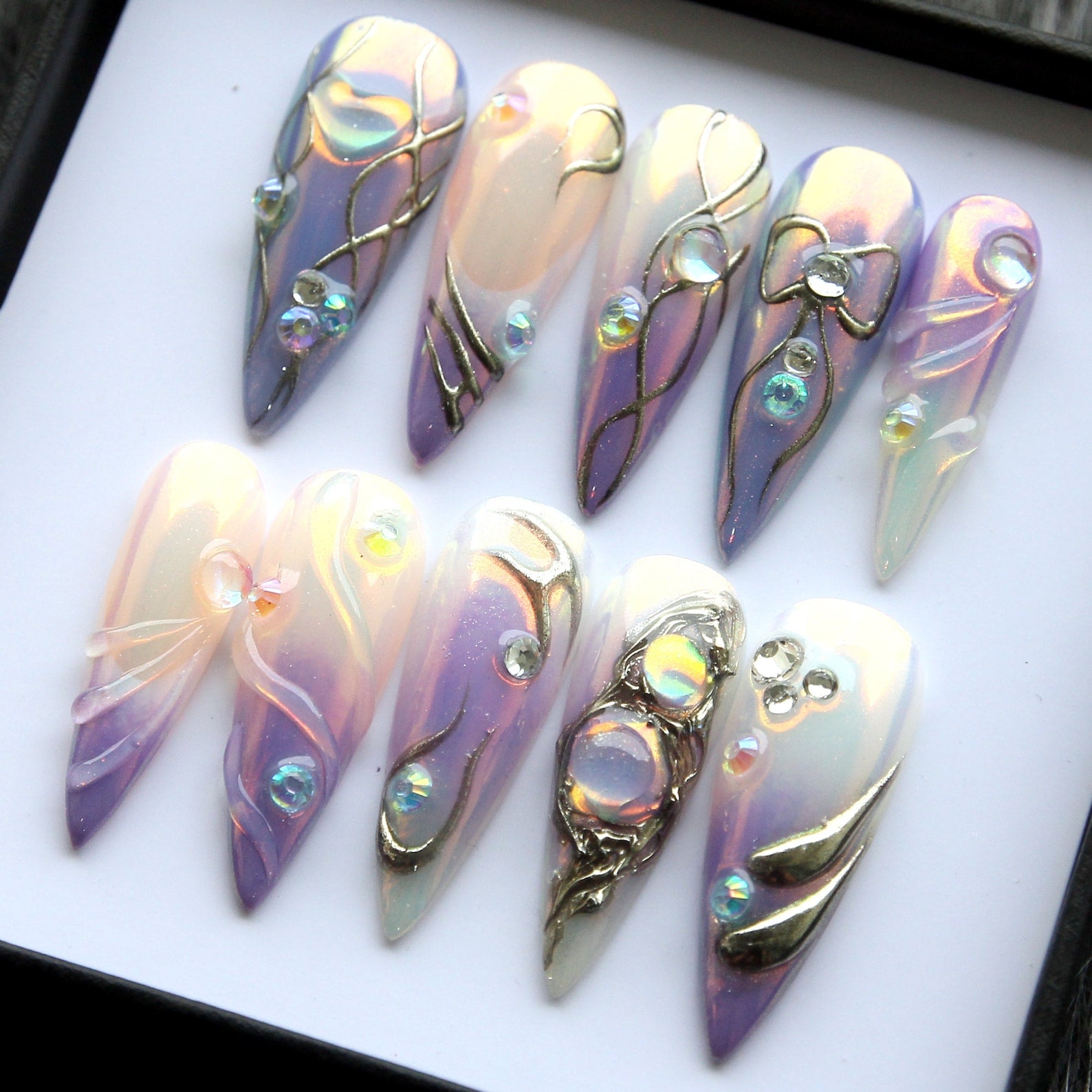 Slay Purple Ice Handmade Press on nails - Summer Nails