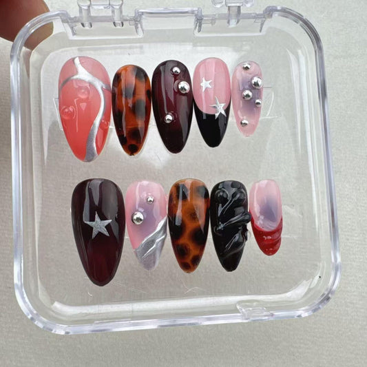 Star Summer Handmade Press on nails