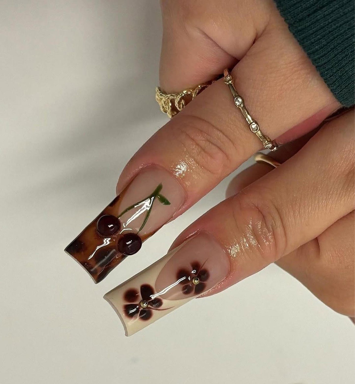 Tortoiseshell Handmade Press on nails