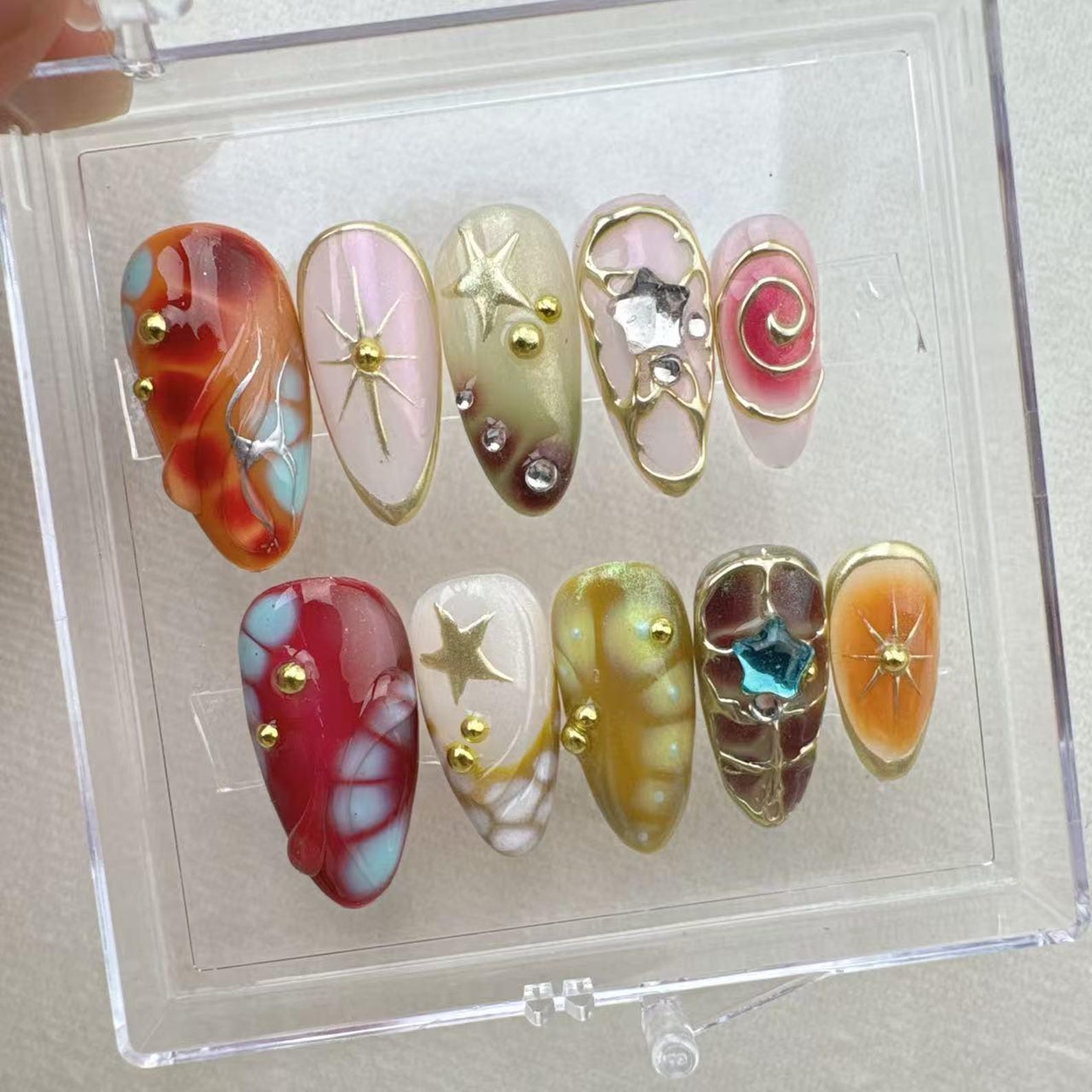 Tropical Handmade Press on nails - Summer Nails