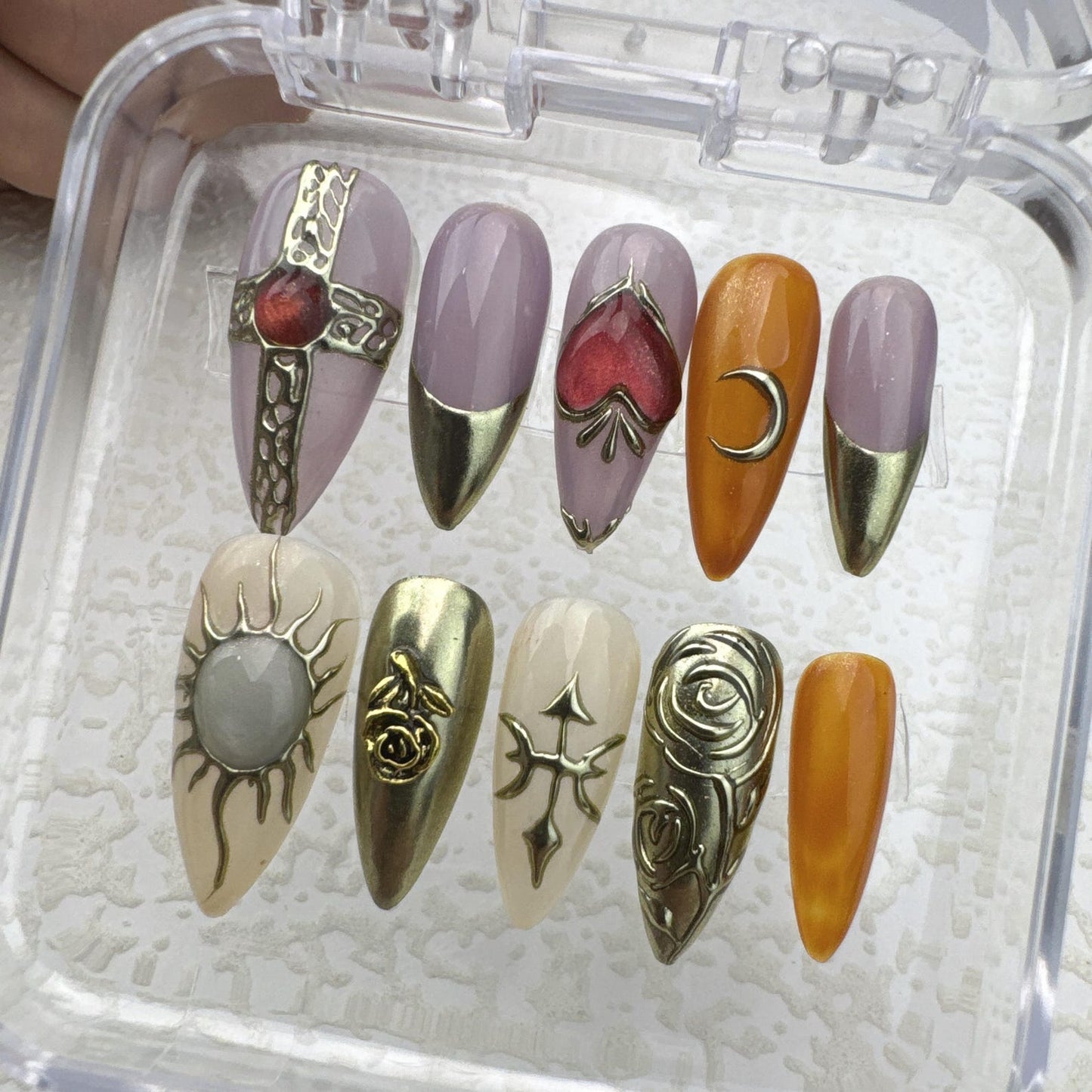 Tropical Style 2 Handmade Press on nails - Summer Nails