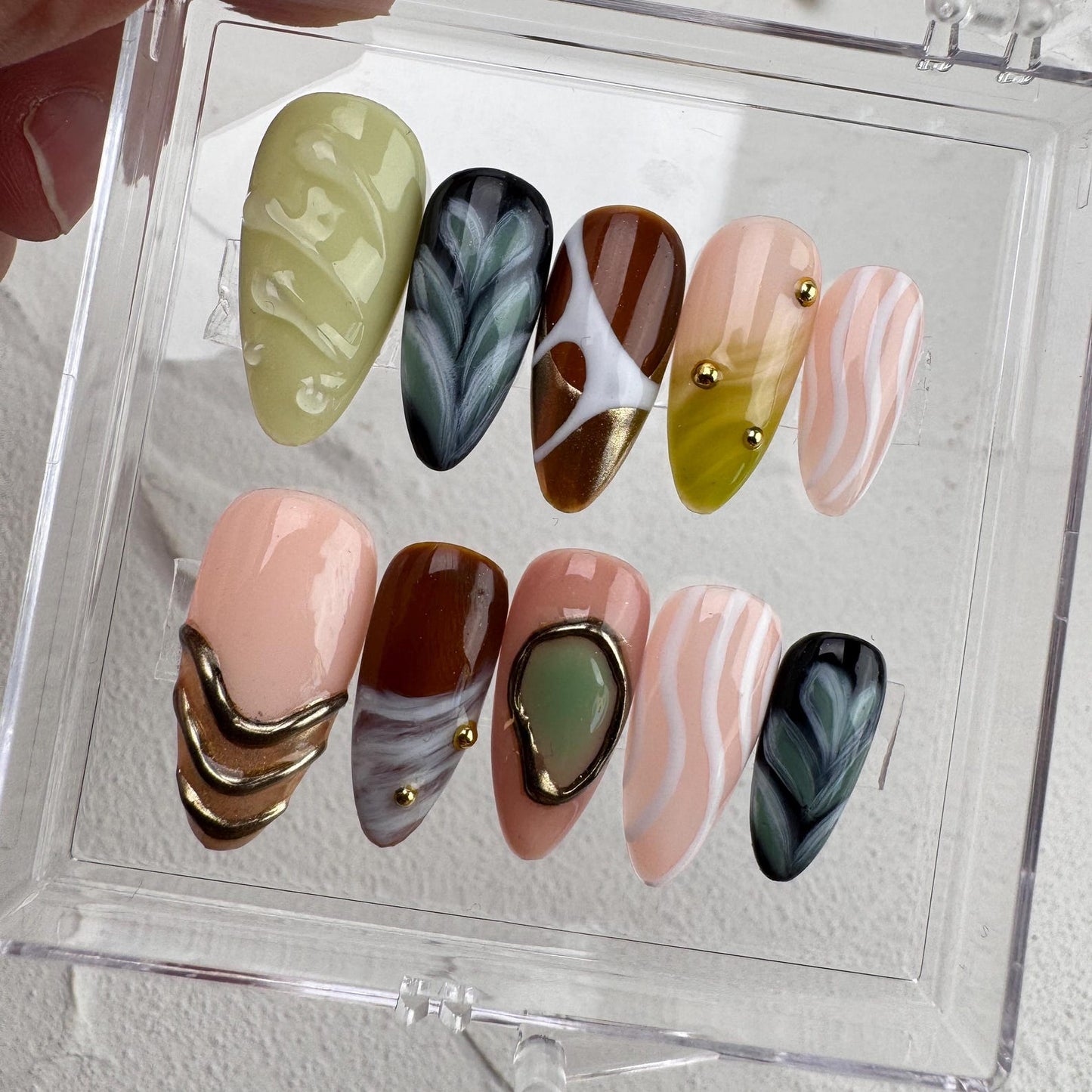 Tropical Style Handmade Press on nails - Summer Nails