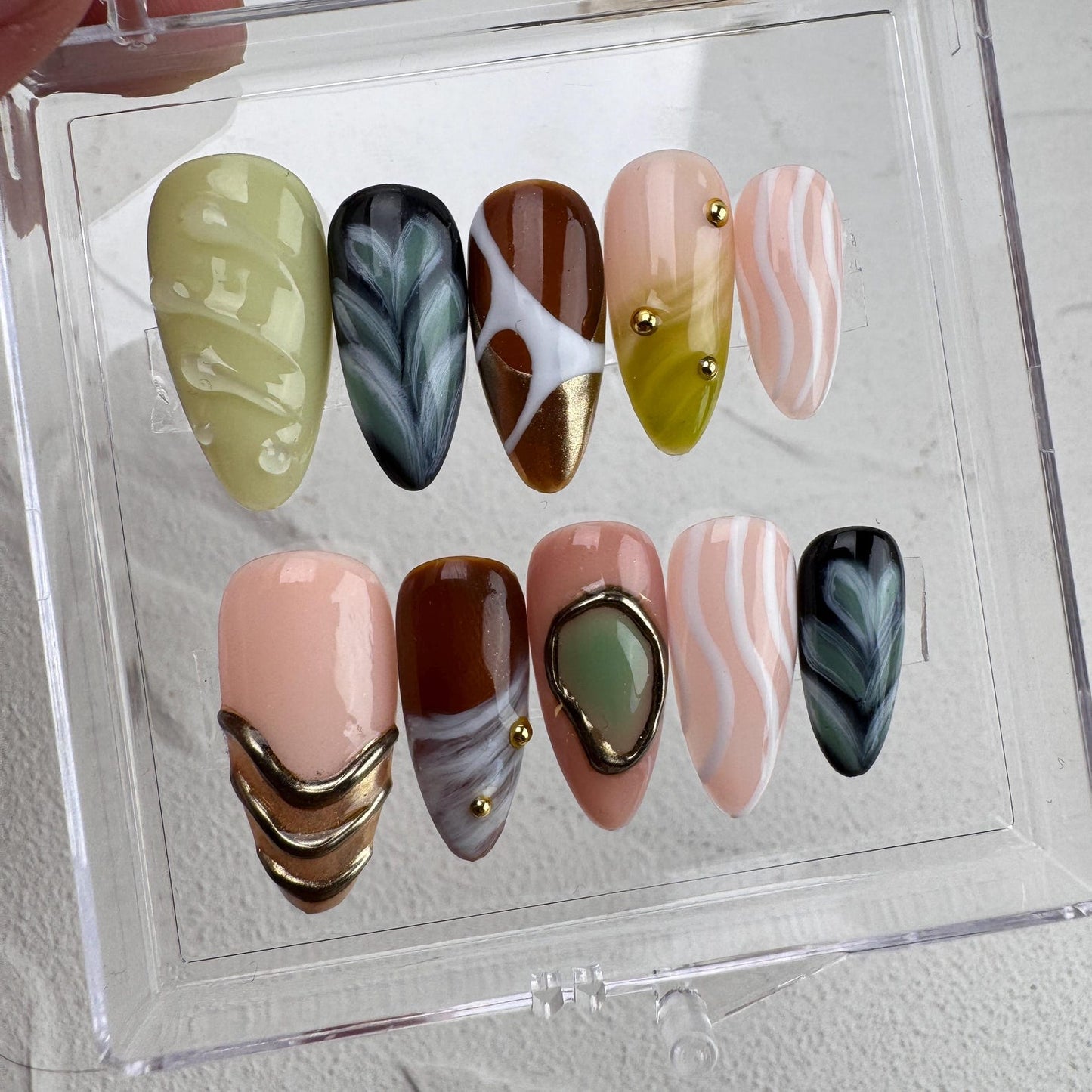 Tropical Style Handmade Press on nails - Summer Nails