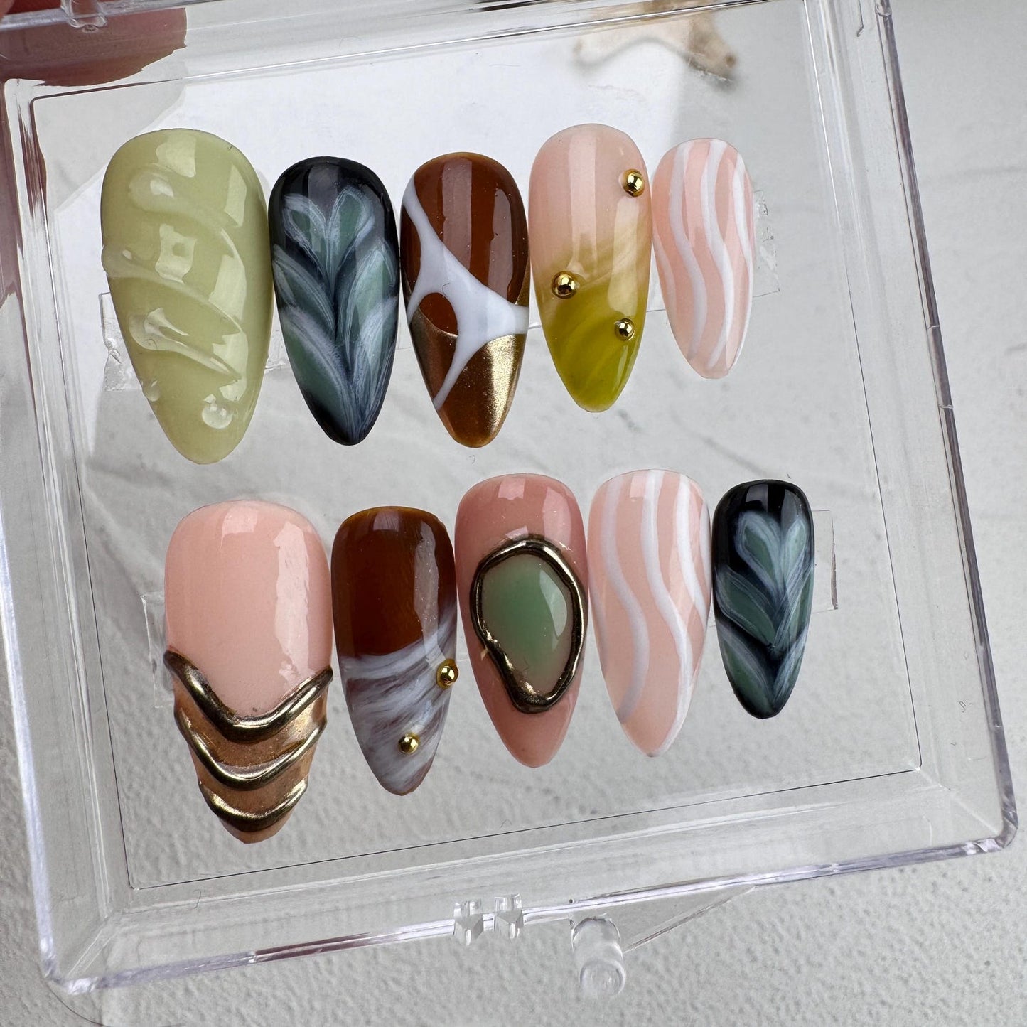 Tropical Style Handmade Press on nails - Summer Nails