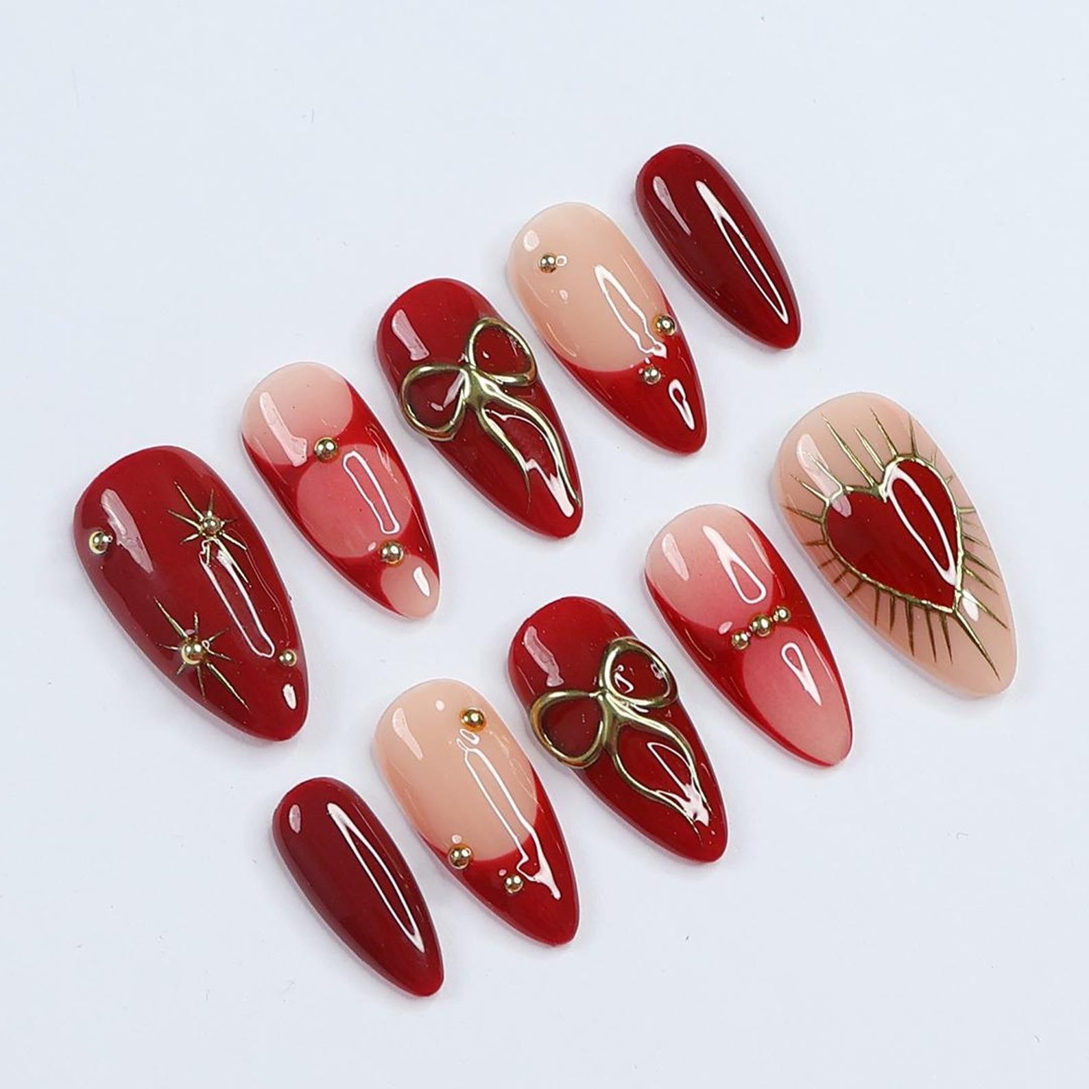 Valentine Elegance Handmade Press on nails - Summer Nails