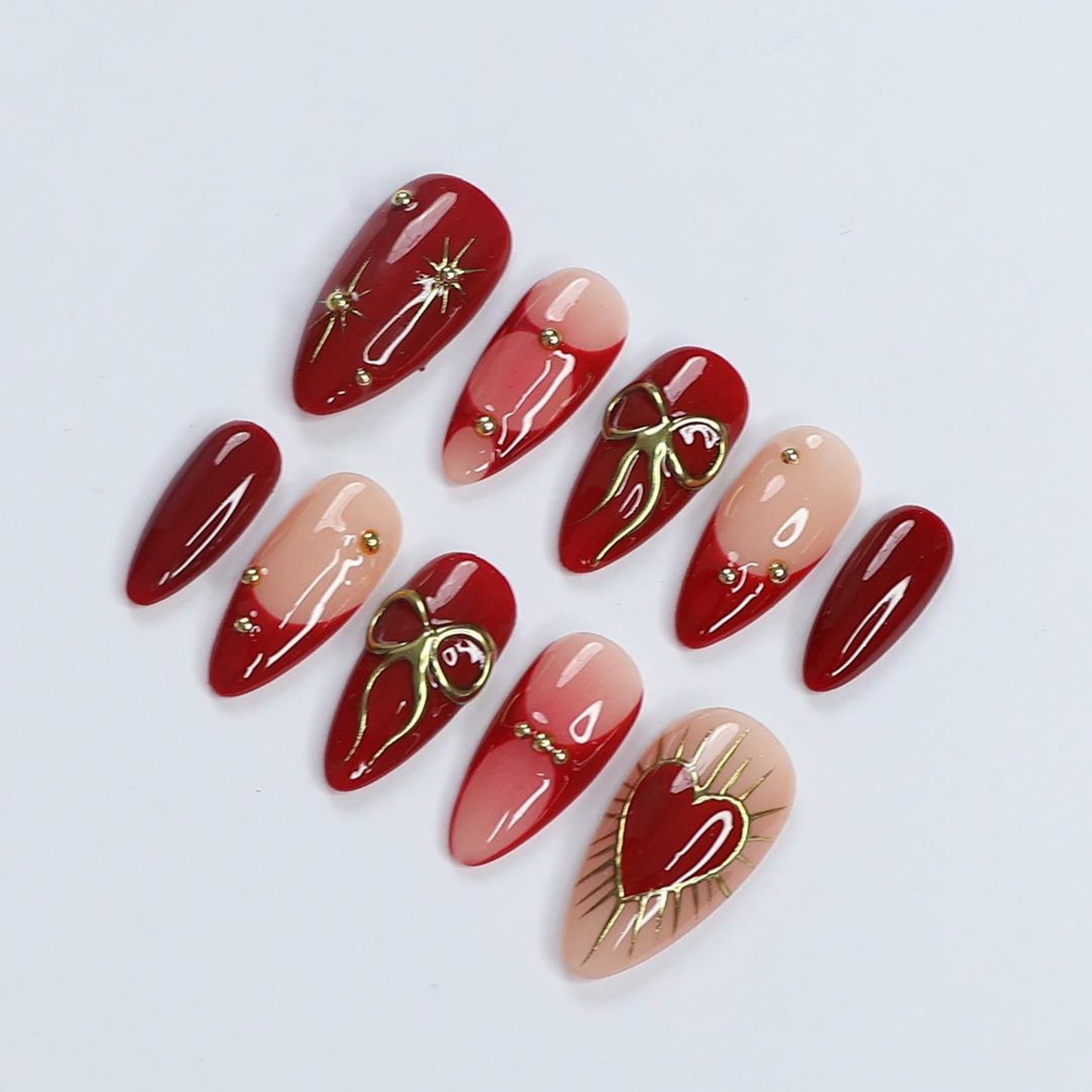 Valentine Elegance Handmade Press on nails - Summer Nails