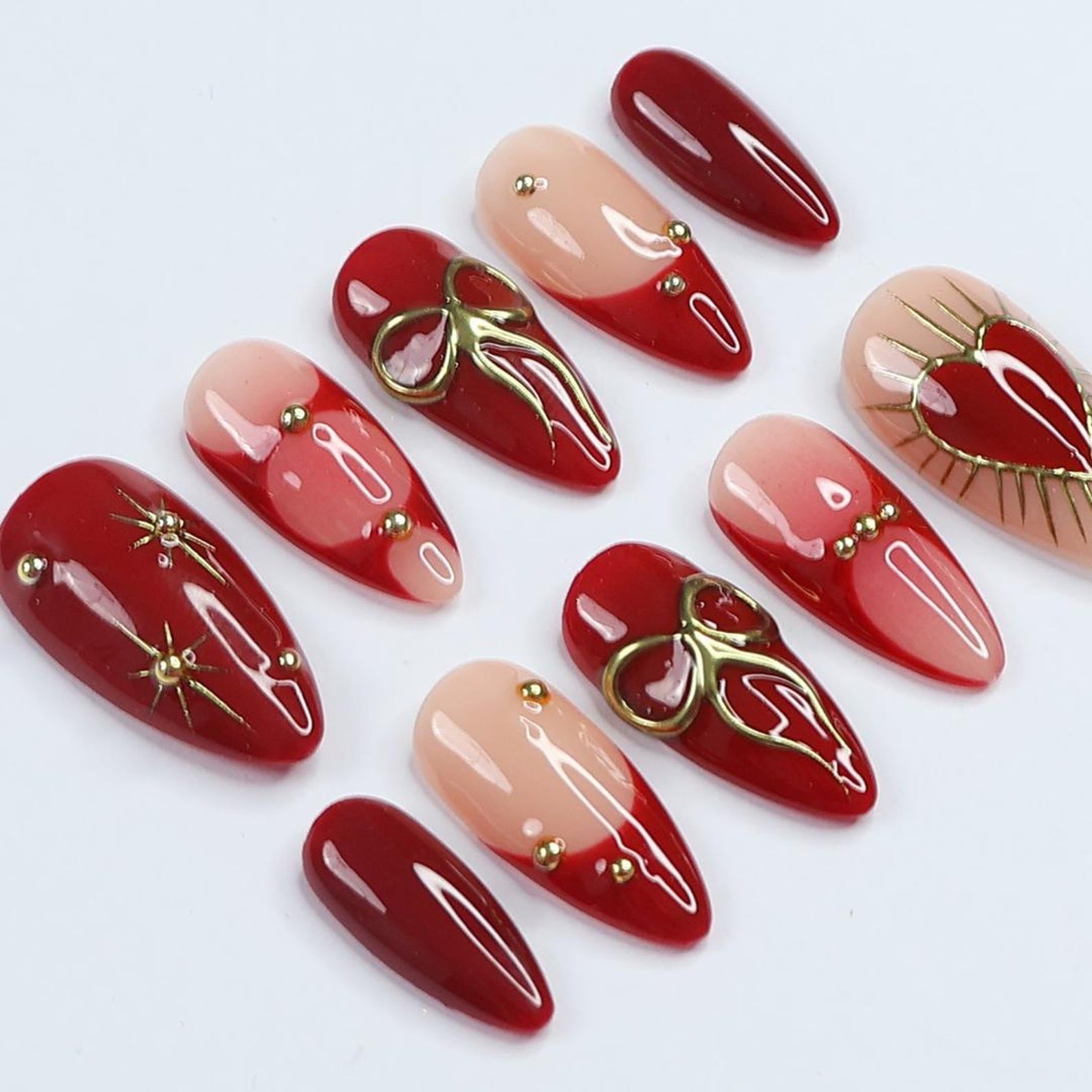 Valentine Elegance Handmade Press on nails - Summer Nails
