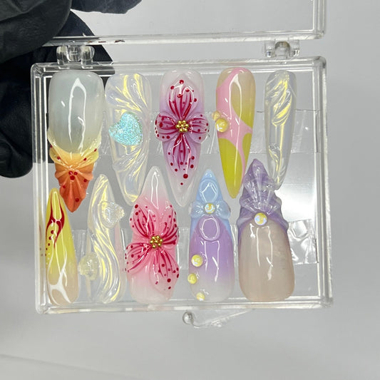 Fairy Dream Flower Garden Press on nails