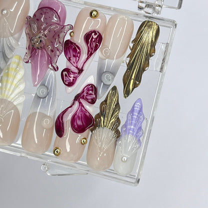 3D Flower Press on nails