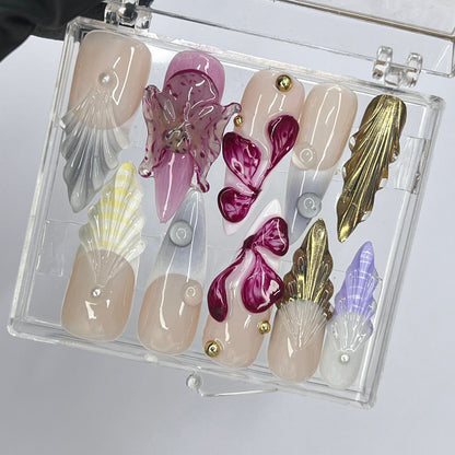 3D Flower Press on nails