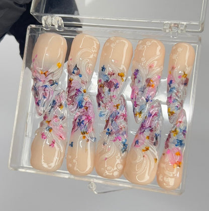 Dream Flower Garden Press on nails