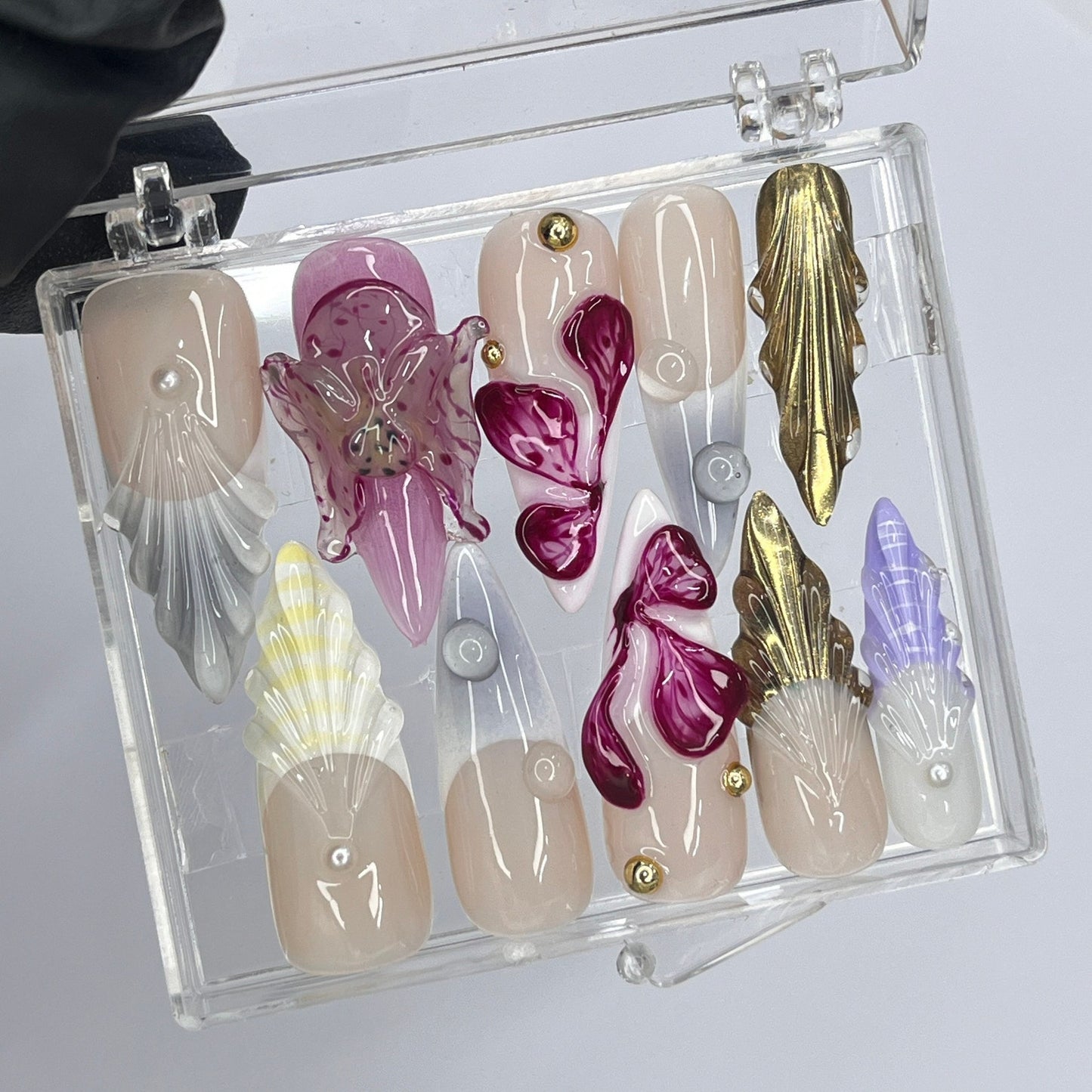 3D Flower Press on nails
