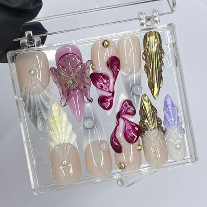 3D Flower Press on nails