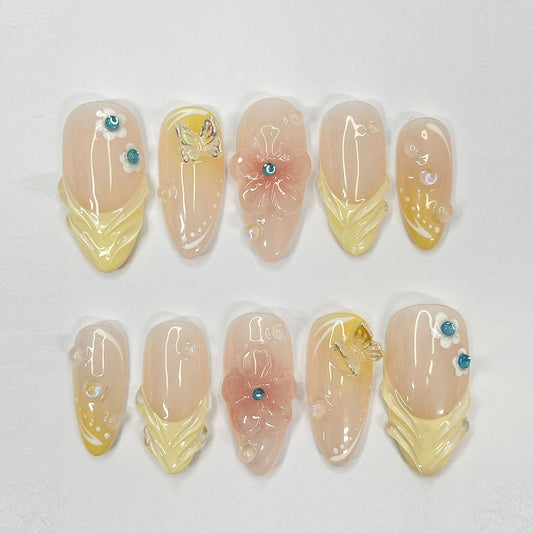 Fairy Dream Flower Garden Press on nails