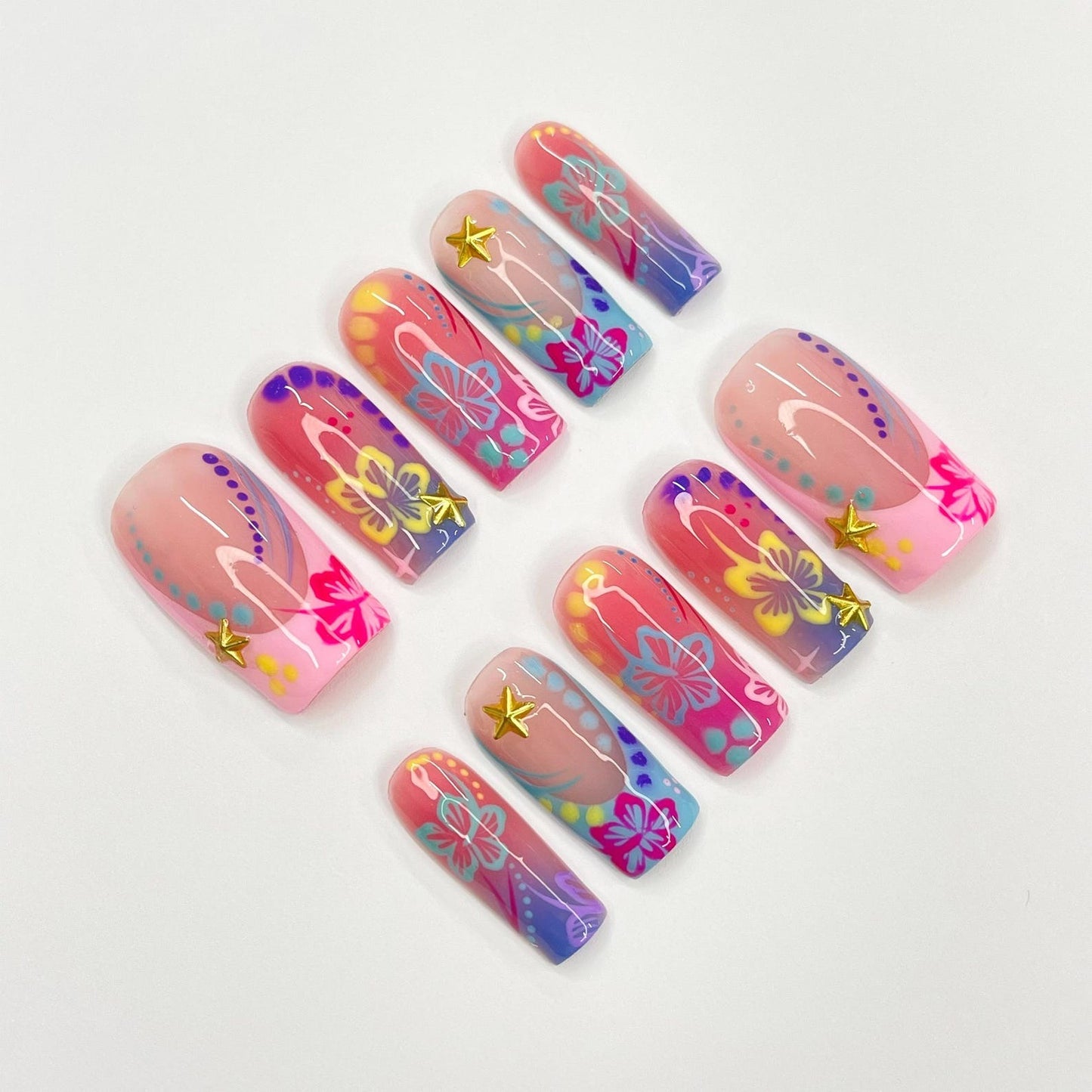 Tropical Handmade Press on nails