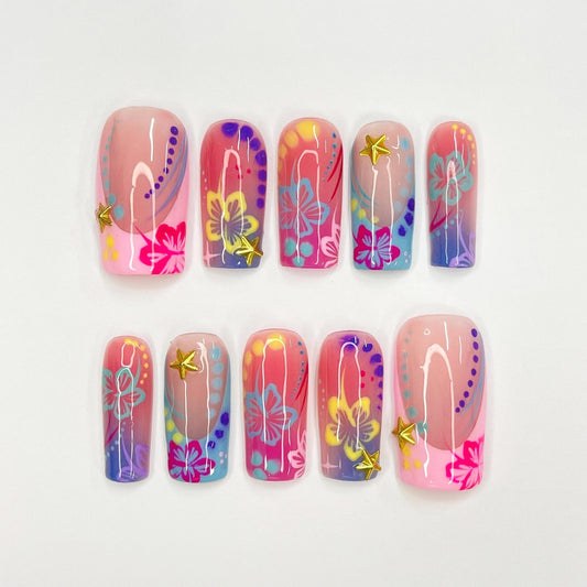 Tropical Handmade Press on nails