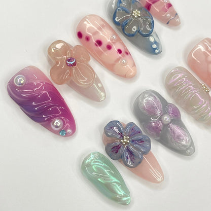 Dream Flower Garden Press on nails