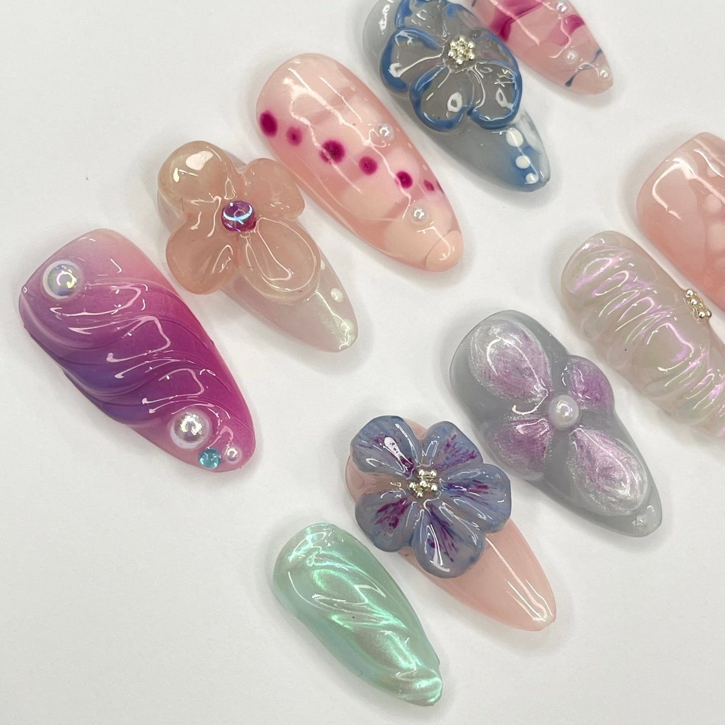 Dream Flower Garden Press on nails