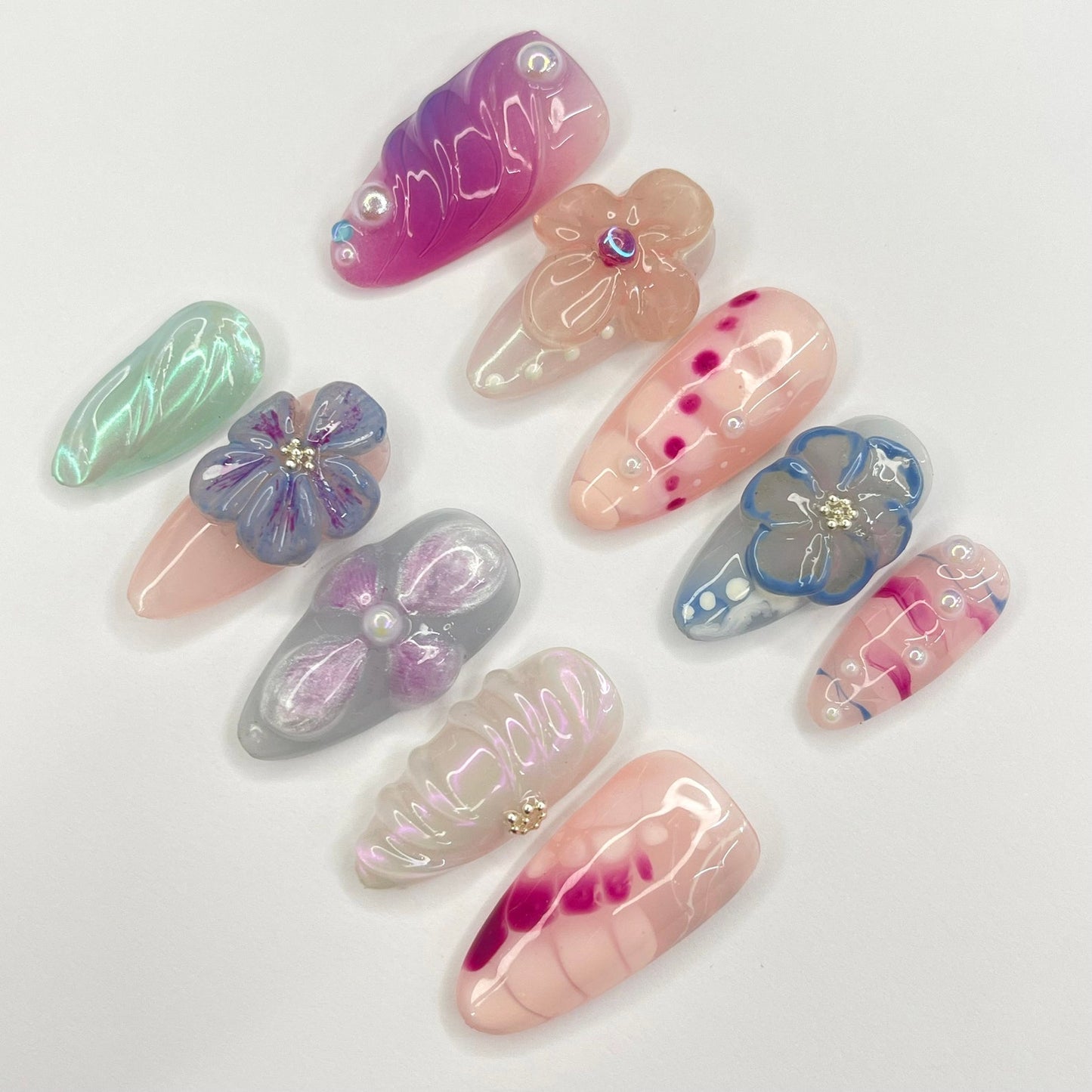Dream Flower Garden Press on nails