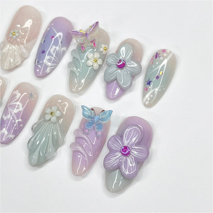 Flower Garden Flower Press on nails