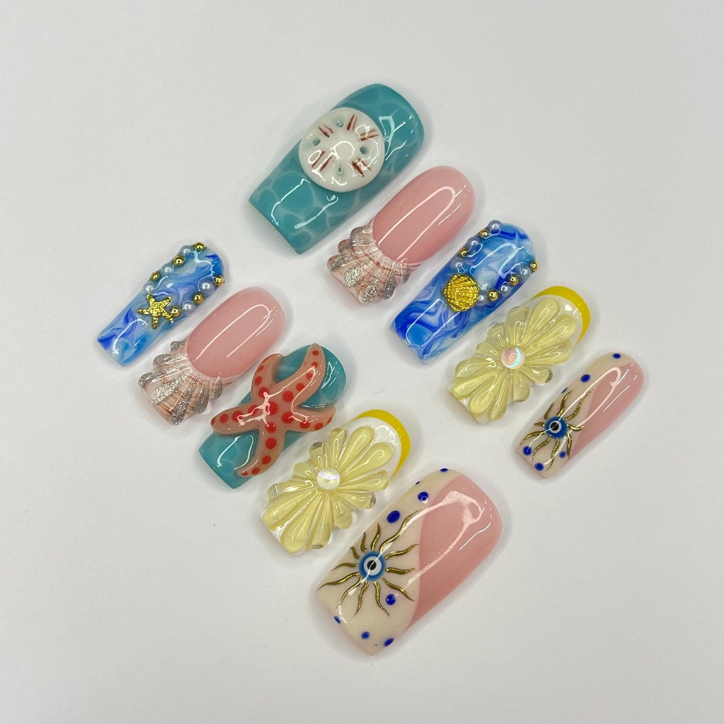 Summer Ocean Gothic Press on nails