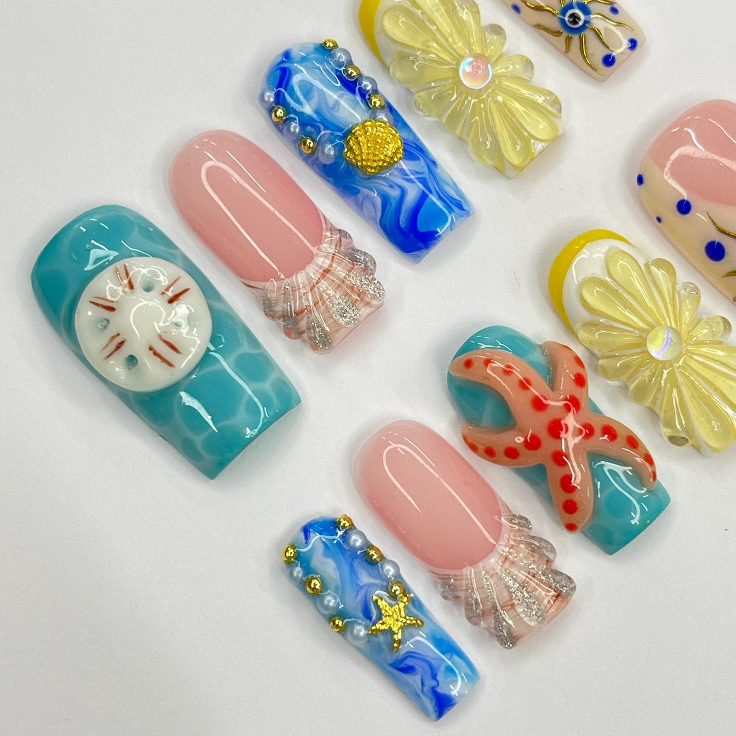 Summer Ocean Gothic Press on nails