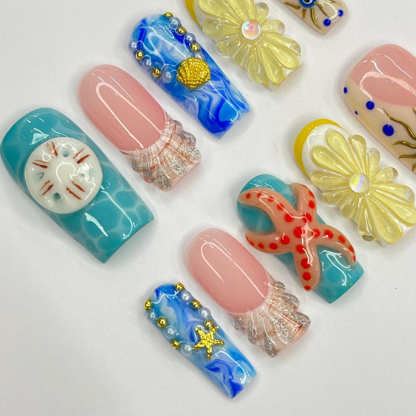 Summer Ocean Gothic Press on nails