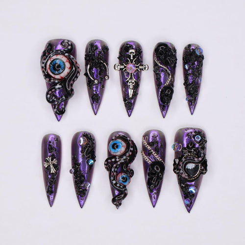 Octopus Eyes Press on nails