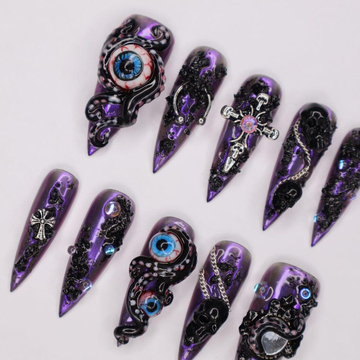 Octopus Eyes Press on nails