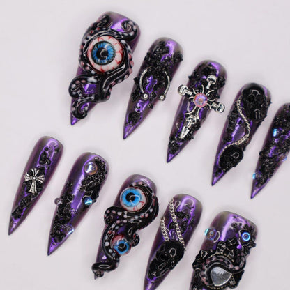 Octopus Eyes Press on nails