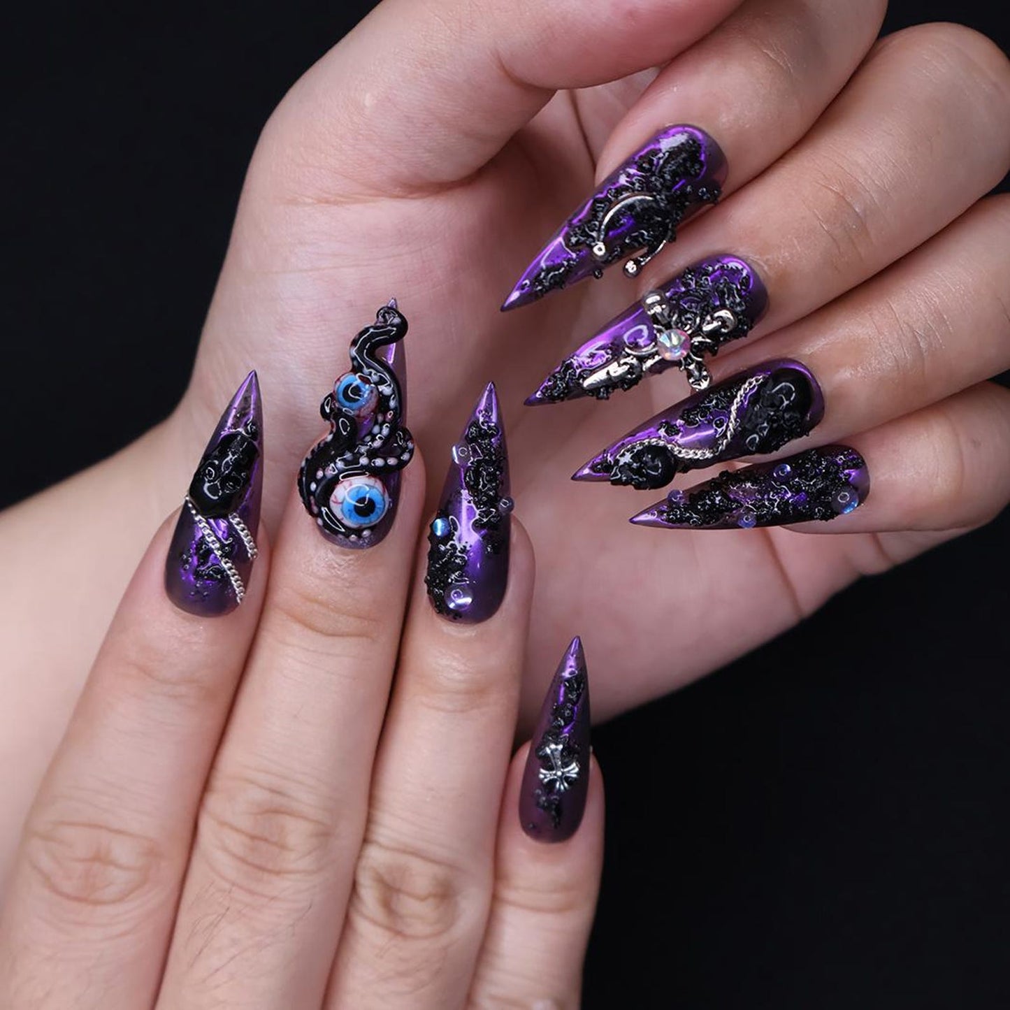 Octopus Eyes Press on nails