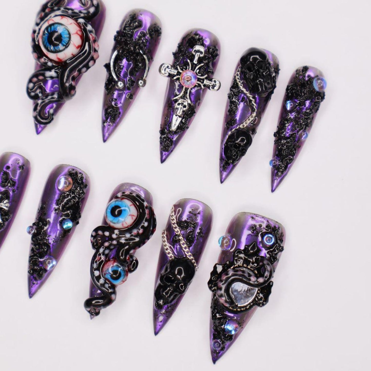 Octopus Eyes Press on nails