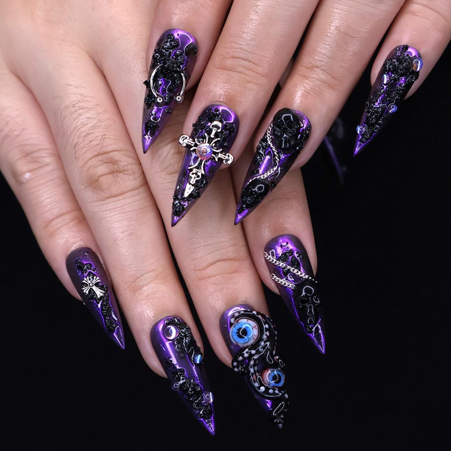 Octopus Eyes Press on nails