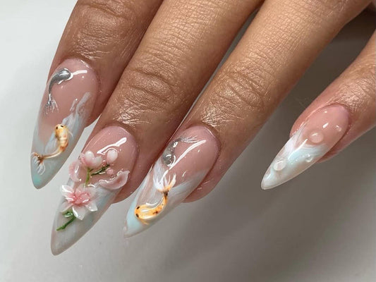 Koi Pond Bliss Handmade Press on nails