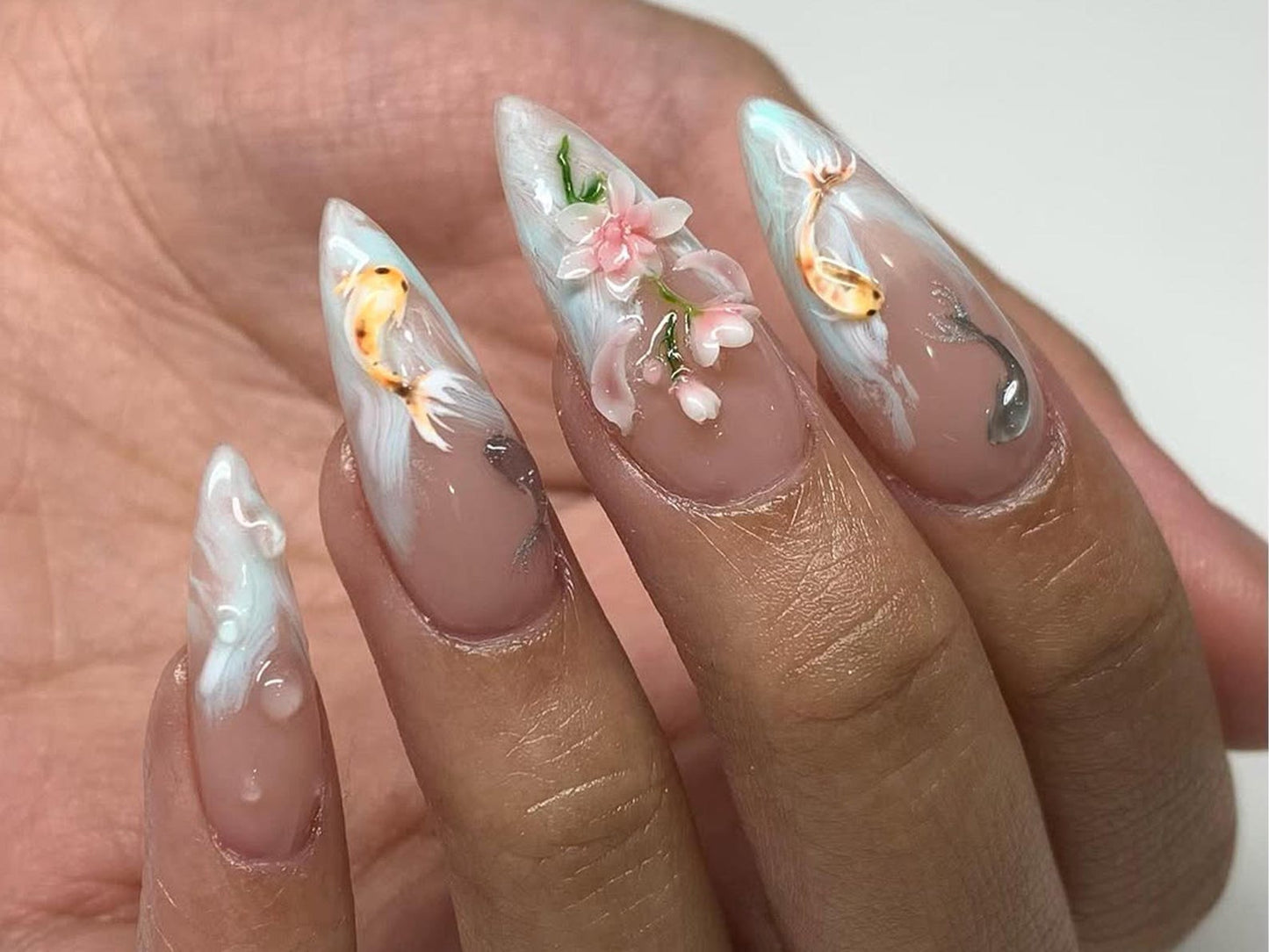 Koi Pond Bliss Handmade Press on nails