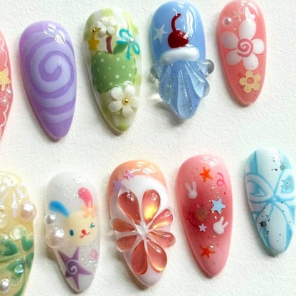 Fantasy Bear Handmade Press on nails
