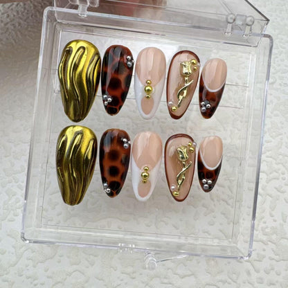 Tropical style 8 Handmade Press on nails