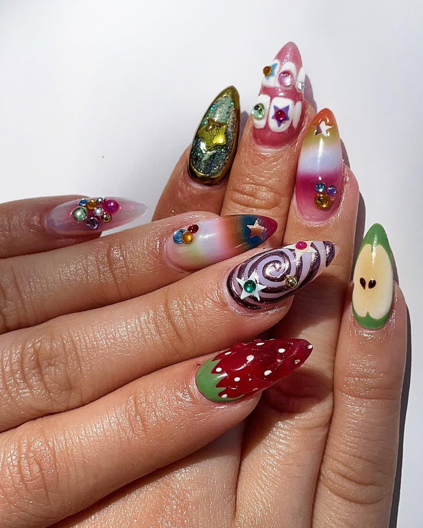Whimsical Fruit Handmade Press on nails