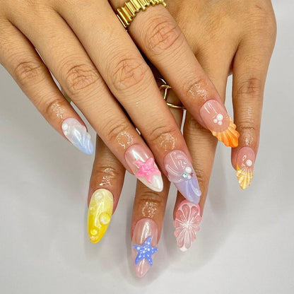 Starfish Shell Handmade Press on nails