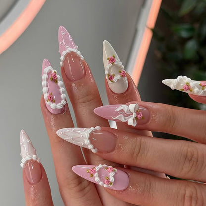 Soft Romantic Handmade Press on nails
