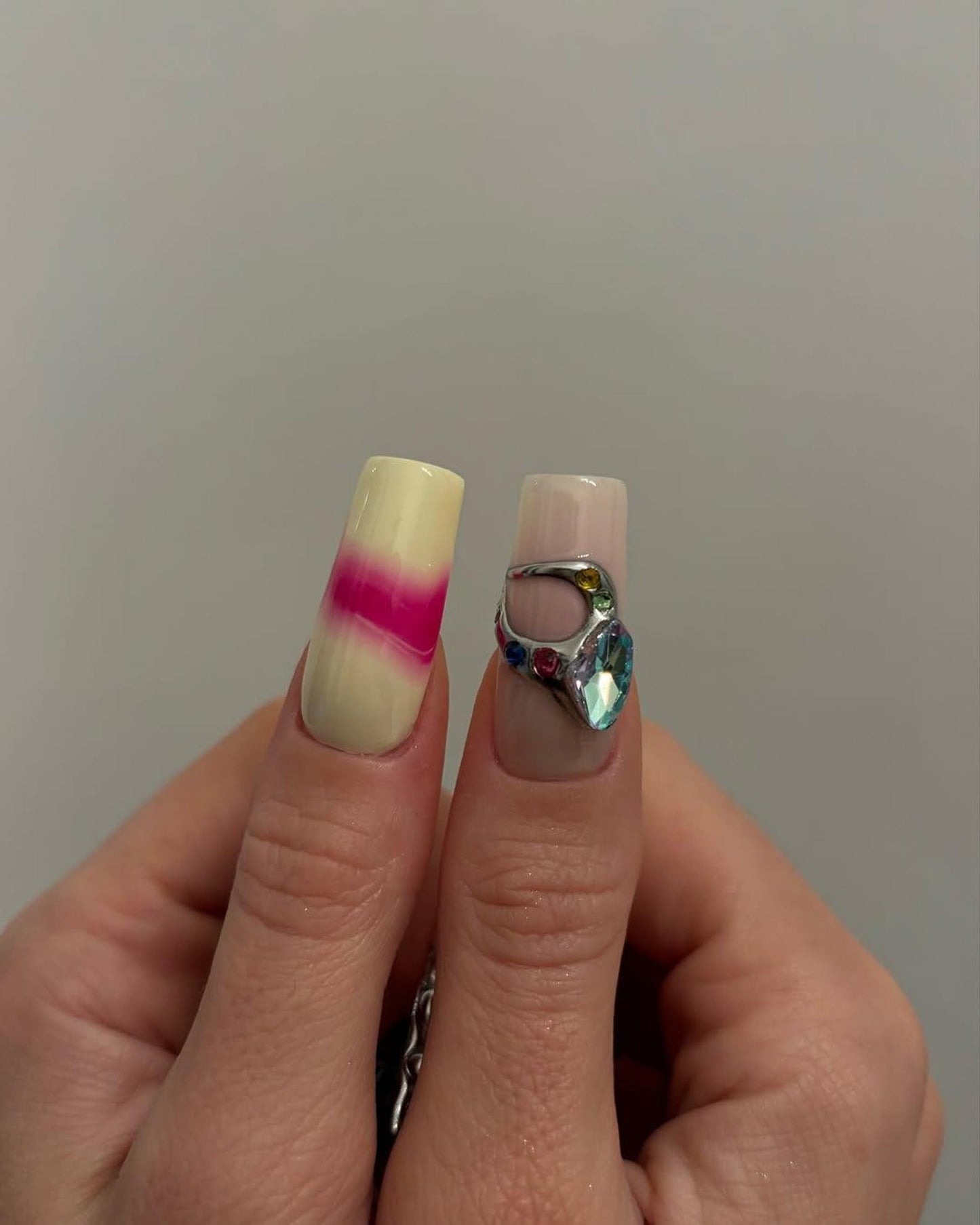 Metallic Wave Handmade Press on nails