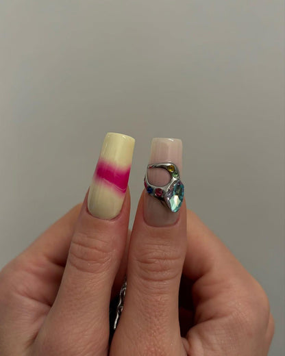 Metallic Wave Handmade Press on nails