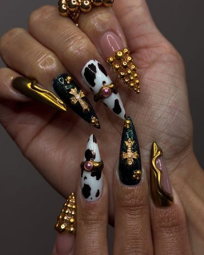 Cow Gothic Handmade Press on nails