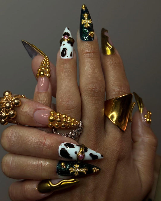 Cow Gothic Handmade Press on nails