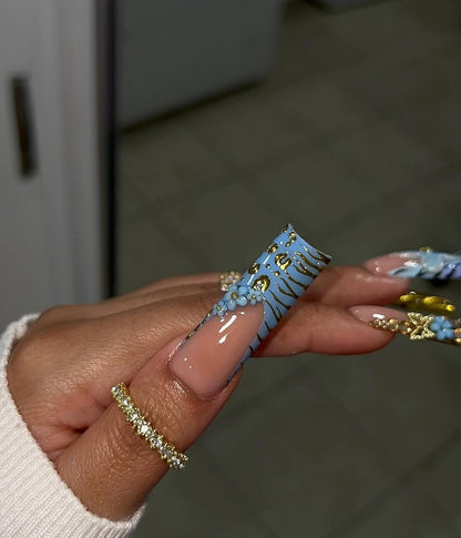 Baby Blue Handmade Press on nails
