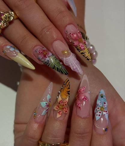 Luxury Jungle Handmade Press on nails