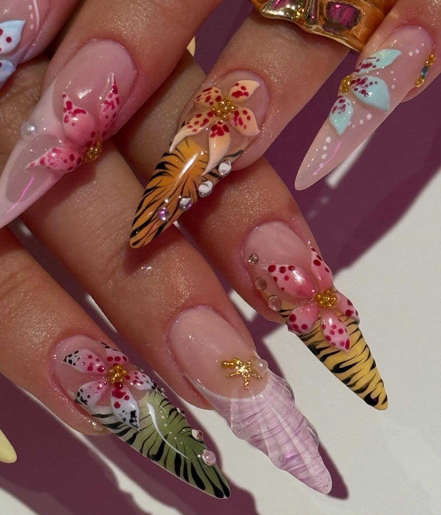 Luxury Jungle Handmade Press on nails