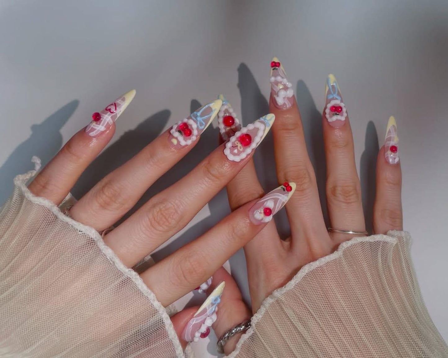 Cherry Cake Handmade Press on nails